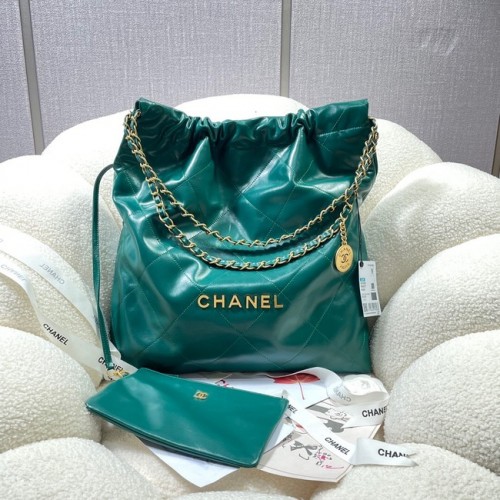 CHANEL 22 HANDTASCHE AS3262 grün