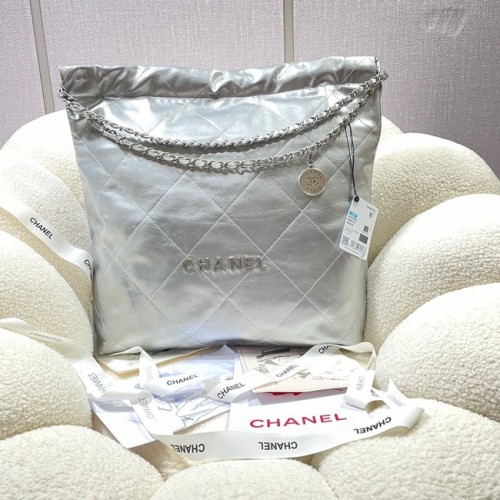 CHANEL 22 HANDTASCHE AS3262 Silber