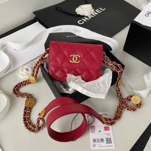 CHANEL CLUTCH MIT KETTE AP2857 dunkelrot