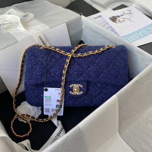CHANEL MEDIUM FLAP BAG AS2820 blau