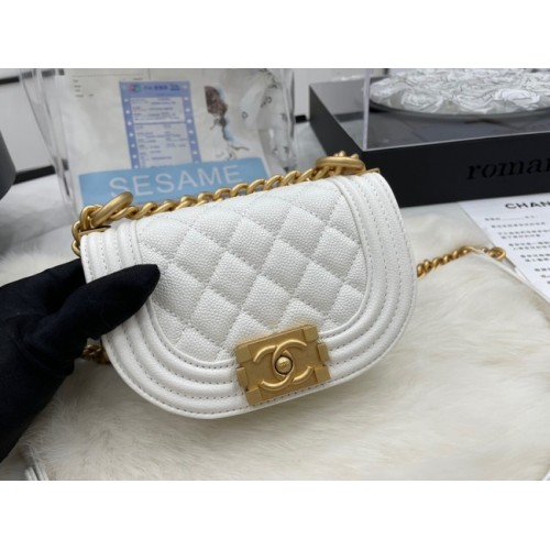 CHANEL KURSTASCHE MINI JUNGE AS3351 weiß