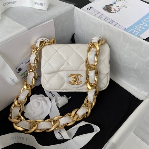 CHANEL MINI FLAP BAG AS3213 weiß