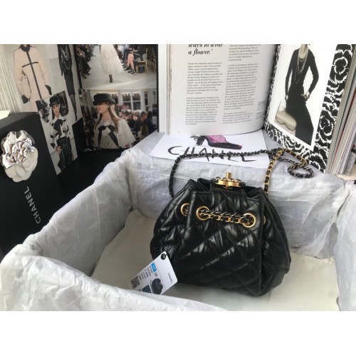 CHANEL Original Seiltasche aus Leder AS1802 Schwarz