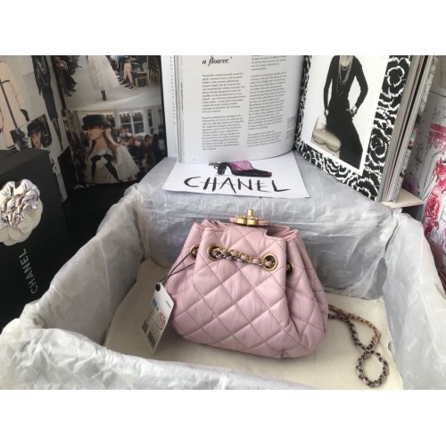 CHANEL Original Seiltasche aus Leder AS1802 Rosa