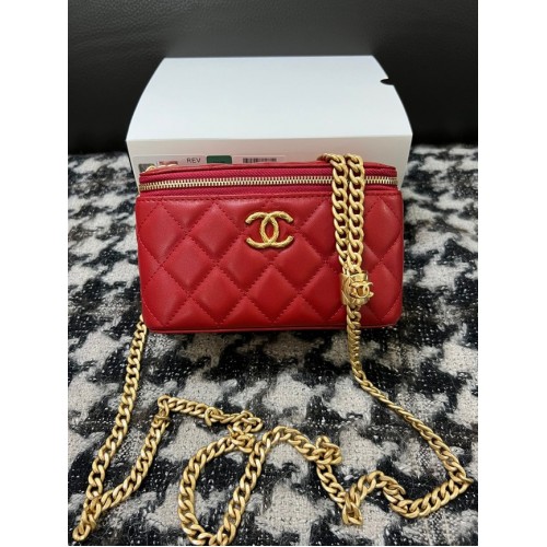 CHANEL WASCHTISCH MIT KETTE 68106 rot