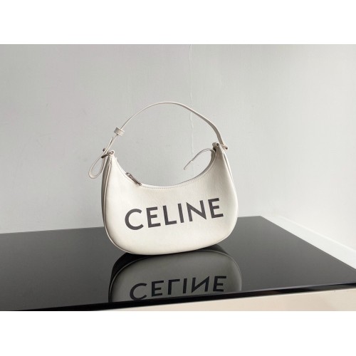 Celine AVA TASCHE AUS TRIOMPHE-CANVAS UND KALBSLEDER 193952 WEISS