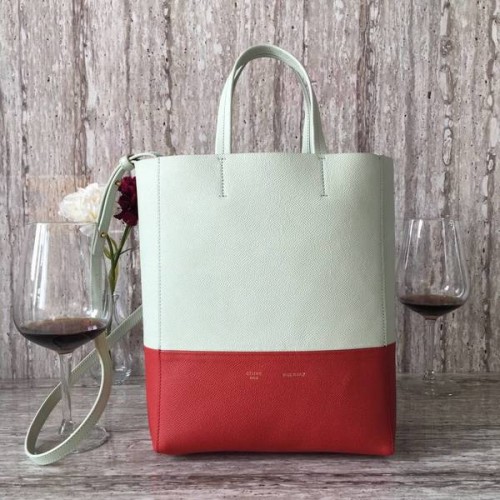 Celine Cabas Phantom Taschen Kalbsleder C2204 Grau&Rot