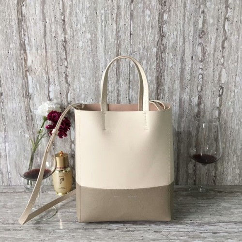 Celine Cabas Phantom Taschen Kalbsleder C2204 Weiß&Grau