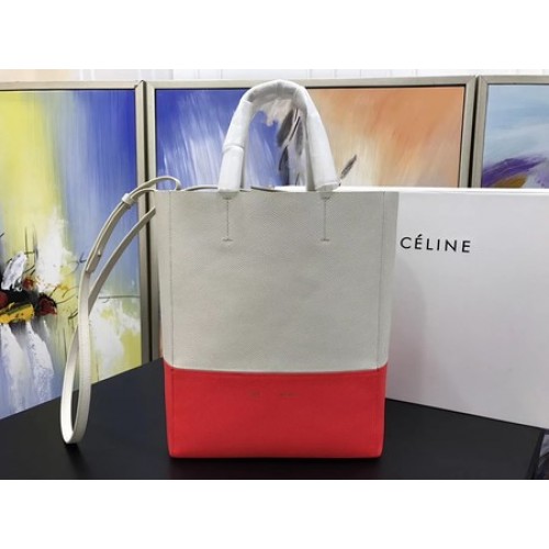 Celine Cabas Phantom Taschen Original Leder C3365 Aprikose&Rot