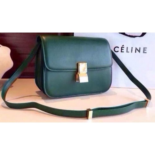 Celine Classic Box Flap Bag Kalbsleder C2263 Grün