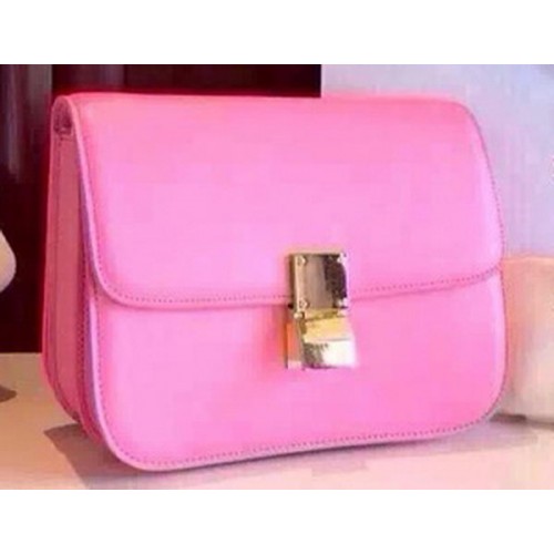 Celine Classic Box Flap Bag Kalbsleder C2263 Rosa