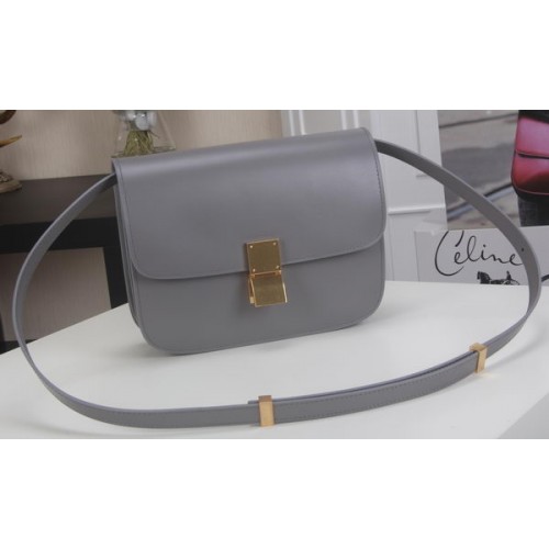 Celine Classic Box Flap Bag Kalbsleder C3369 Grau