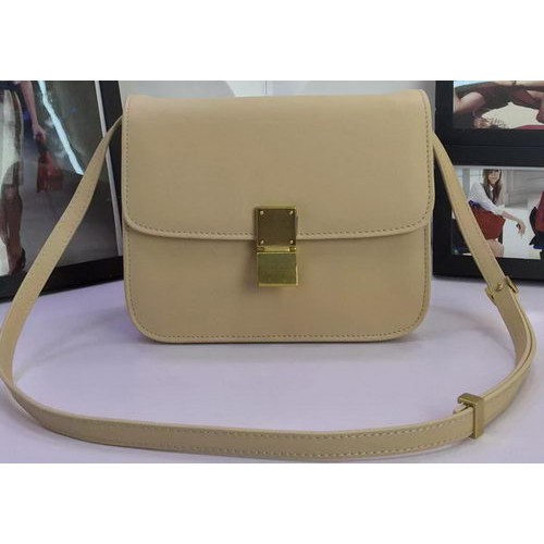 Celine Classic Box Flap Bag Kalbsleder C88008 Apricot