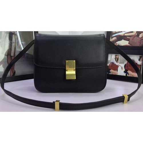Celine Classic Box Flap Bag Kalbsleder C88008 Schwarz