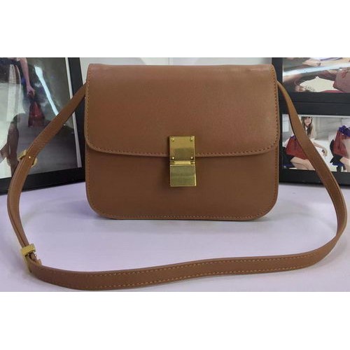 Celine Classic Box Flap Bag Kalbsleder C88008 Weizen