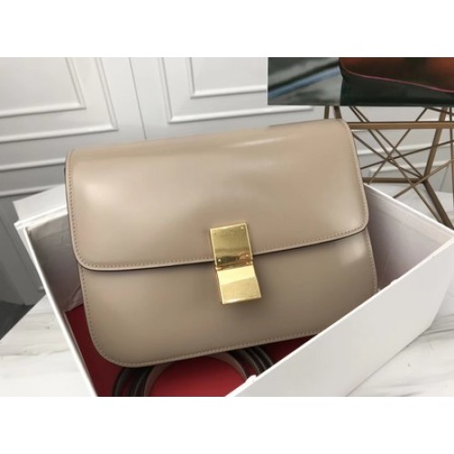 Celine Classic Box Flap Bag Original Kalbsleder 3378 Hellgrau
