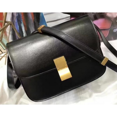 Celine Classic Box Flap Bag Glattleder C20447 Schwarz