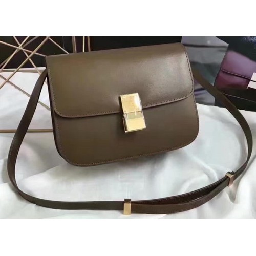 Celine Classic Box Flap Bag Glattleder C20447 Grün