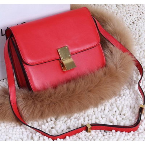 Celine Classic Box Small Flap Bag Kalbsleder C88007T Rot