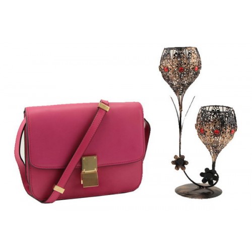 Celine Classic Box Small Flap Bag Glattleder 11042 Rose