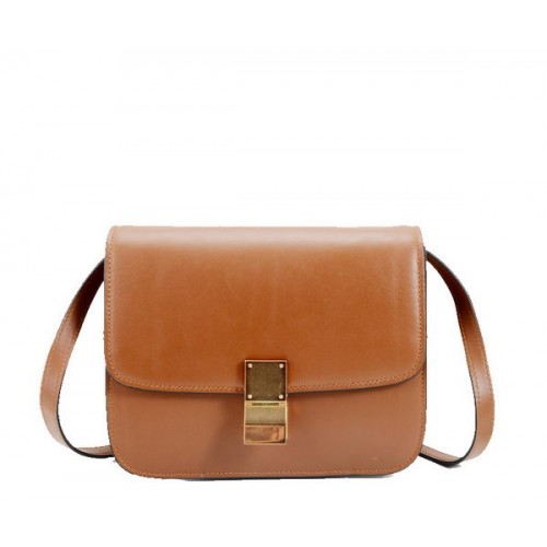 Celine Classic Box Small Flap Bag Glattleder 11042 Weizen
