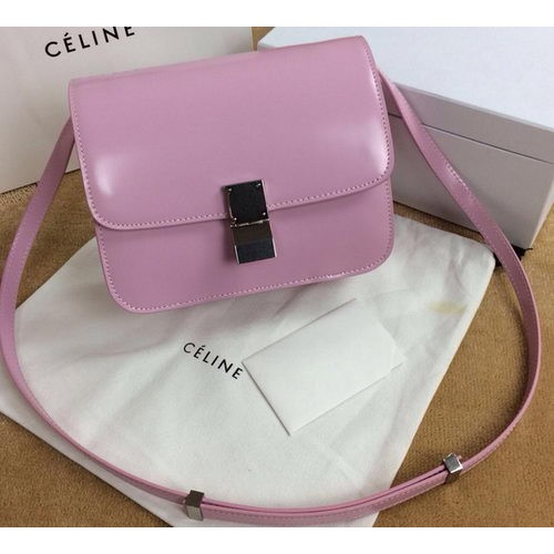 Celine Classic Box Small Flap Bag Glattleder C11042 Hellrosa