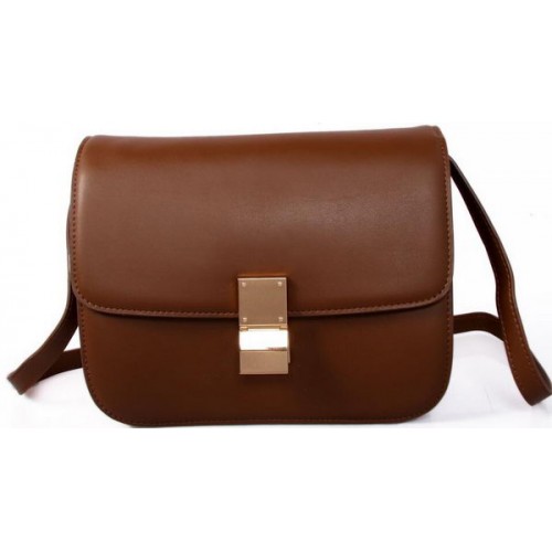 Celine Classic Box Small Flap Bag Glattleder C88007C Braun