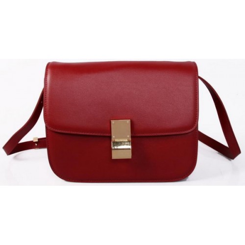 Celine Classic Box Small Flap Bag Glattleder C88007C Burgund
