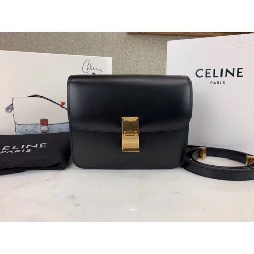 Celine Classic Box Teen Flap Bag Original Kalbsleder 3379 Schwarz