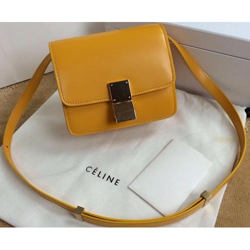 Celine Classic Box Mini Flap Bag Glattleder C11041T Gelb
