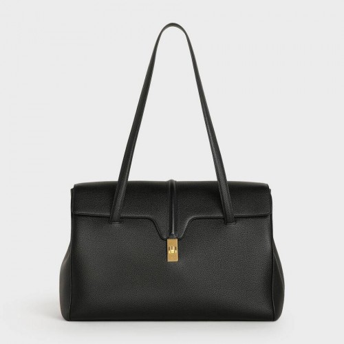 Celine GROSSE WEICHE 16-TASCHE AUS GESCHMEIDIGEM KALBSLEDER 194043 SCHWARZ