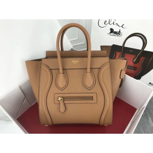 Celine Luggage Micro Tragetasche Original Leder CLY33081M Apricot