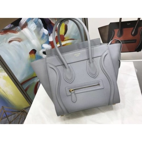 Celine Luggage Micro Tragetasche Original Leder CLY33081M Grau