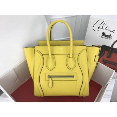Celine Luggage Micro Tragetasche Original Leder CLY33081M Zitrone