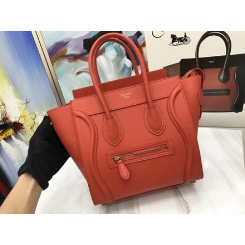 Celine Luggage Micro Tragetasche Original Leder CLY33081M Orange