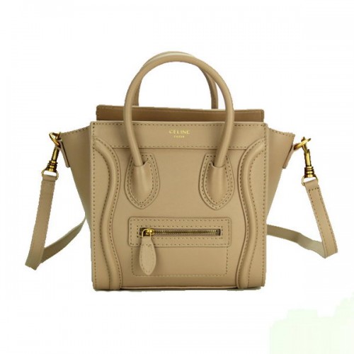 Celine Luggage Nano Bag Glattleder CL88029 Khaki