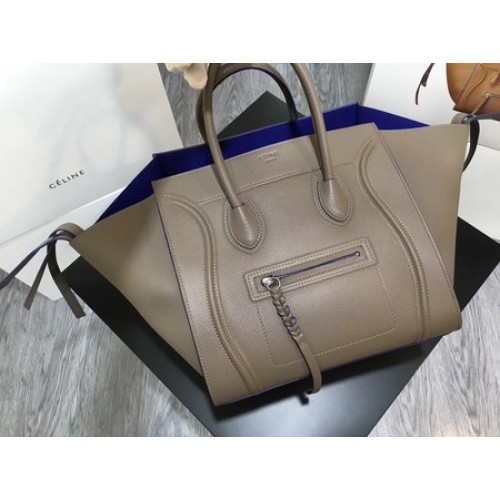 Celine Gepäck Phantom Tragetasche Kalbsleder CT3372 Grau&Blau
