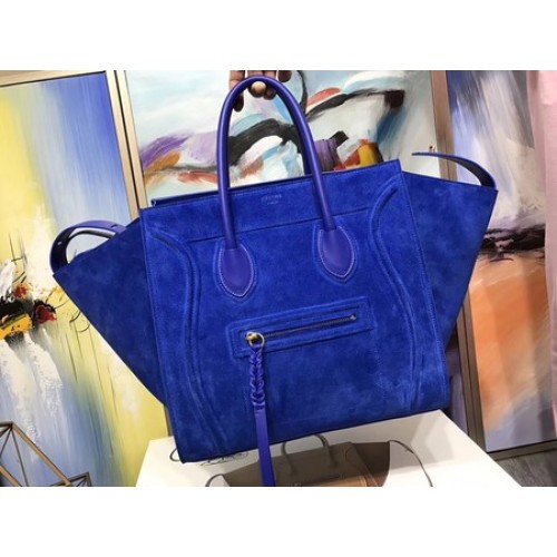 Celine Gepäck Phantom Tragetasche Wildleder CT3372 Blau