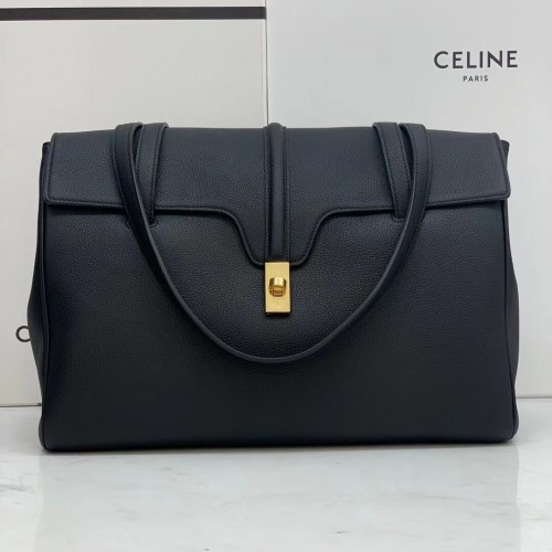 Celine MEDIUM SOFT 16 TASCHE AUS GLATTEM KALBSLEDER CR94043 schwarz