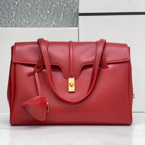 Celine MEDIUM SOFT 16 TASCHE AUS GLATTEM KALBSLEDER CR94043 rot