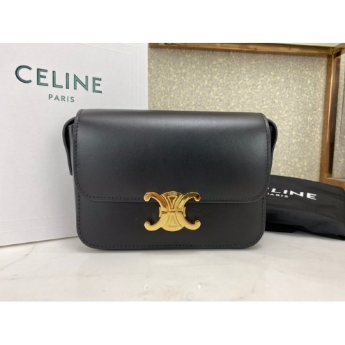 Celine MINI CLASSIC BAG IN BOX KALBSLEDER CL01503 schwarz