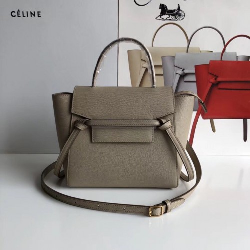 Celine NANO GÜRTELTASCHE AUS GENARBTEM KALBSLEDER 99970 Dunkelbraun