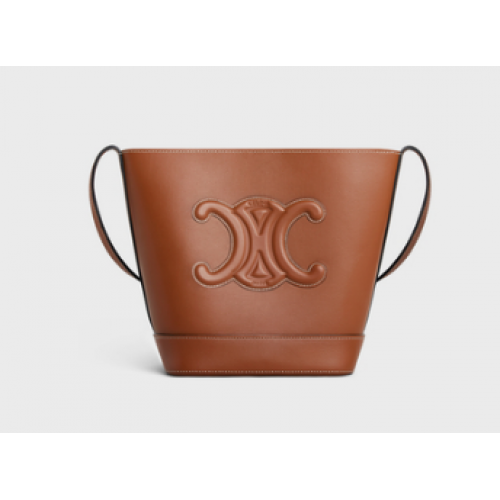 Celine KLEINER EIMER CUIR TRIOMPHE AUS GLATTEM KALBSLEDER 198243 HELLBRAU