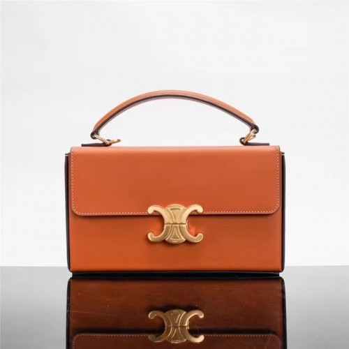 Celine SMALL CUIR TRIOMPHE IN GLATTEM KALBSLEDER 199992 HELLBRAUN