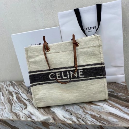 Celine SQUARED CABAS CELINE IN PLEIN SOLEIL TEXTIL UND KALBSLEDER 192172 schwarz