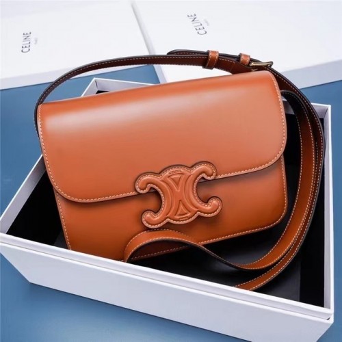 Celine TEEN CLASSIC BAG IN BOX KALBSLEDER 199223 TAN