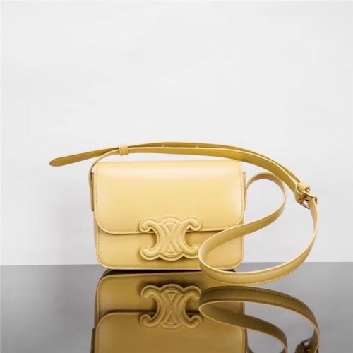 Celine TEEN CLASSIC BAG IN BOX CALFSKIN 199233 hellgelb