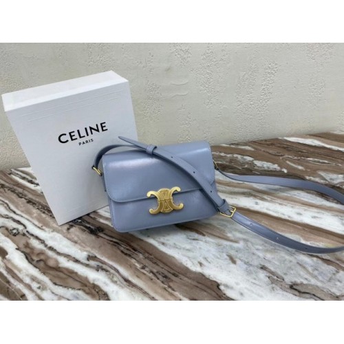 Celine TEEN TRIOMPHE TASCHE AUS GLÄNZENDEM KALBSLEDER MINERAL 188423 lila