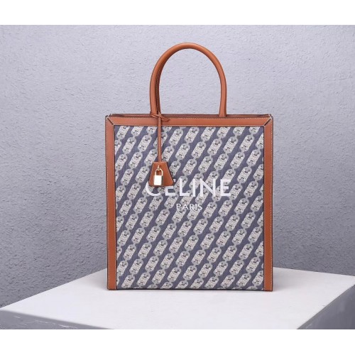 Celine TEEN TRIOMPHE TASCHE AUS TRIOMPHE CANVAS UND KALBSLEDER CL90402 BLAU