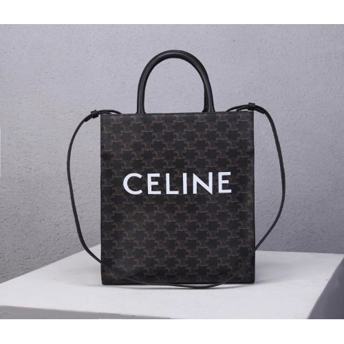 Celine TEEN TRIOMPHE TASCHE AUS TRIOMPHE CANVAS UND KALBSLEDER CL91542 SCHWARZ